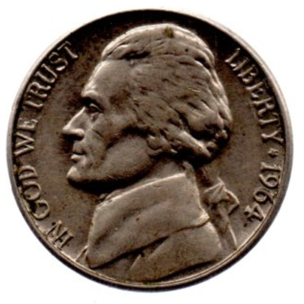 Vintage 1964 D Jefferson nickel - Estate Find